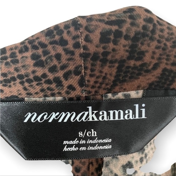 Norma Kamali women’s snake reptile print wrap long sleeve bodycon slinky neutral - Picture 12 of 13